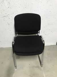 2x krzesło tapicerowane ISO chrom czarne