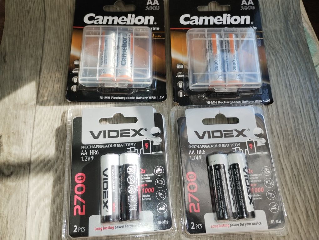 Аккумуляторы Videx HR6/AA Camelion AA 2500 R6 комплект 2шт.