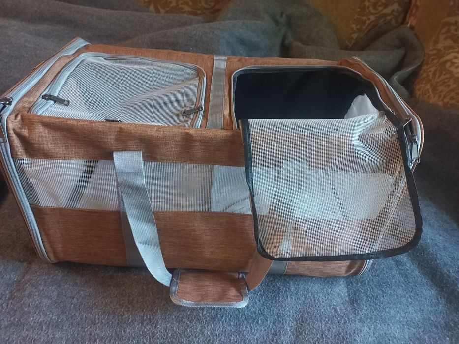 Переноска для двох тварин на колесиках