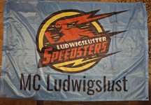 Flaga MC Ludwigslust żużel speedway autograf