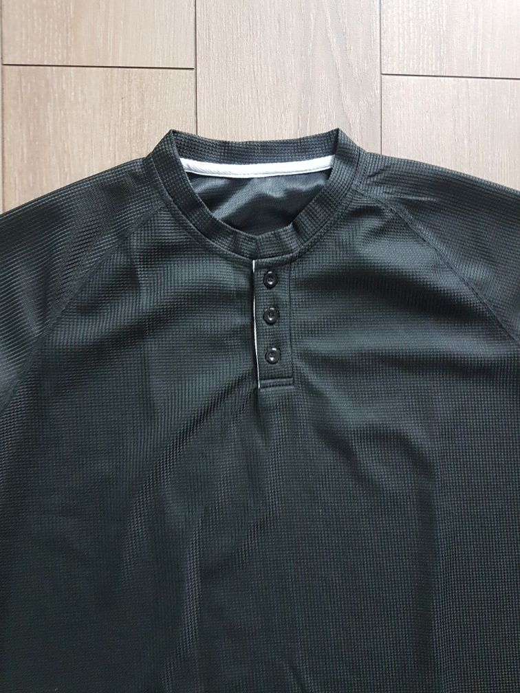 Nowa bluzka koszulka polo sweter XL XXL męska czarna długi rękaw