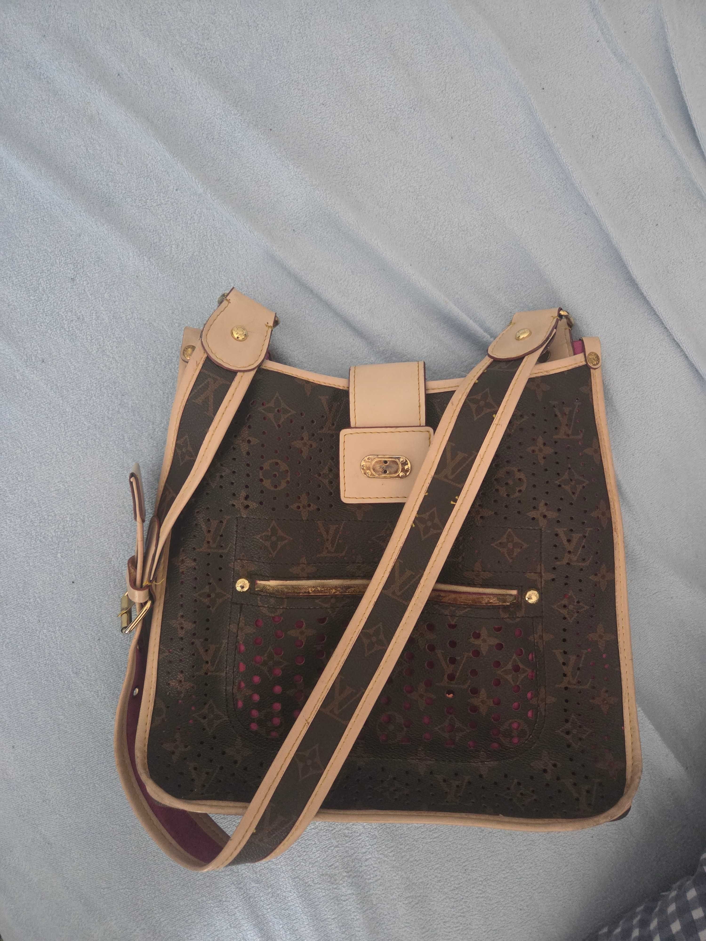 Louis Vuitton Monogram Perforation Musette Fuchsia