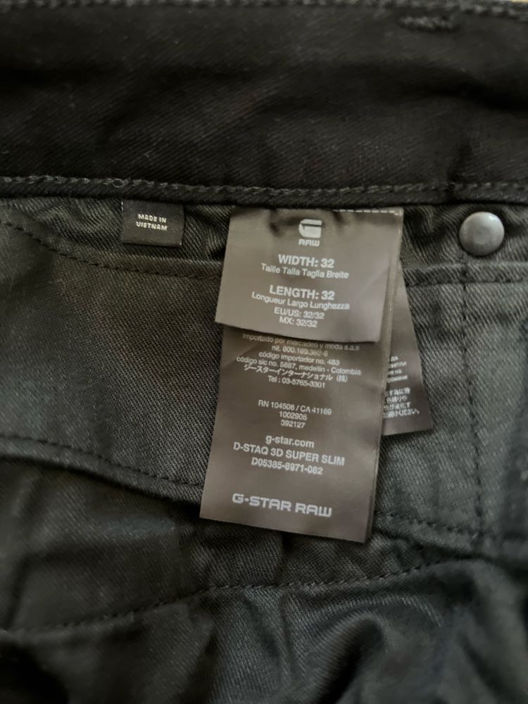 Calças G-Star Raw D-STAQ 3D SUPER SLIM tamanho 32 lenght 32