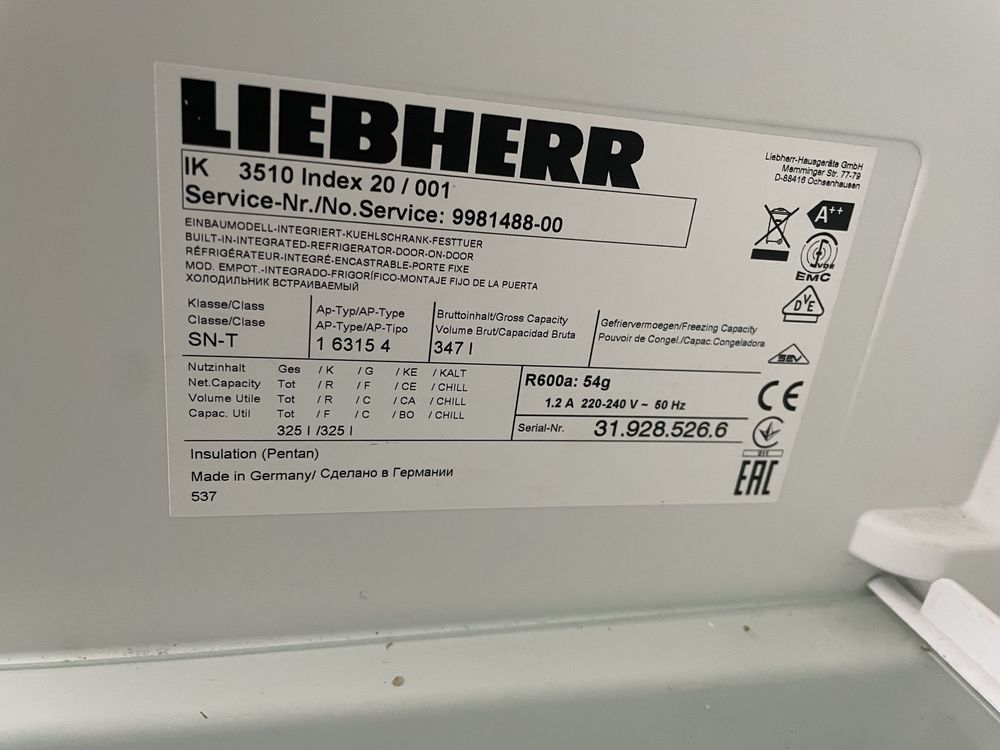 Lodówka LIEBHERR IK 3510 Comfort