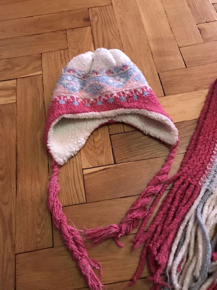 Шапка и шарф,детская шапочка,шапка шарф для девочки