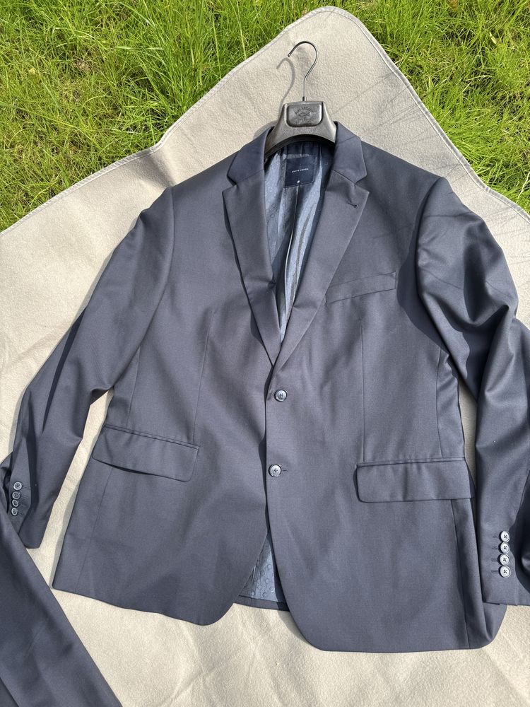 Pierre Cardin granatowy garnitur duży stan idealny