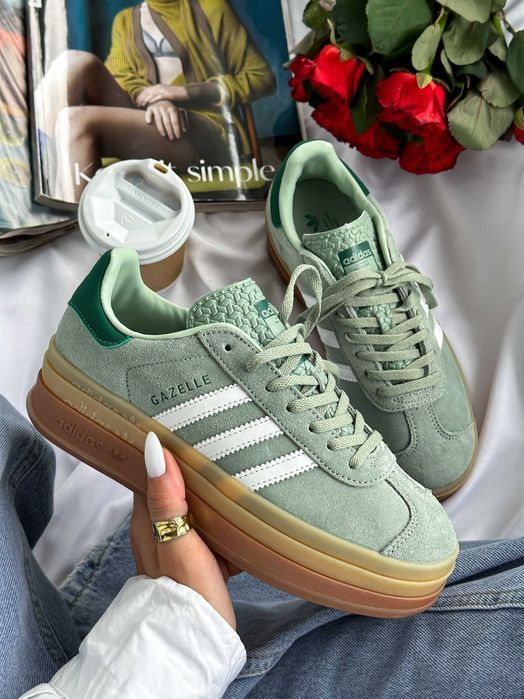 Кросівки Adidas Gazelle Bold Olive premium