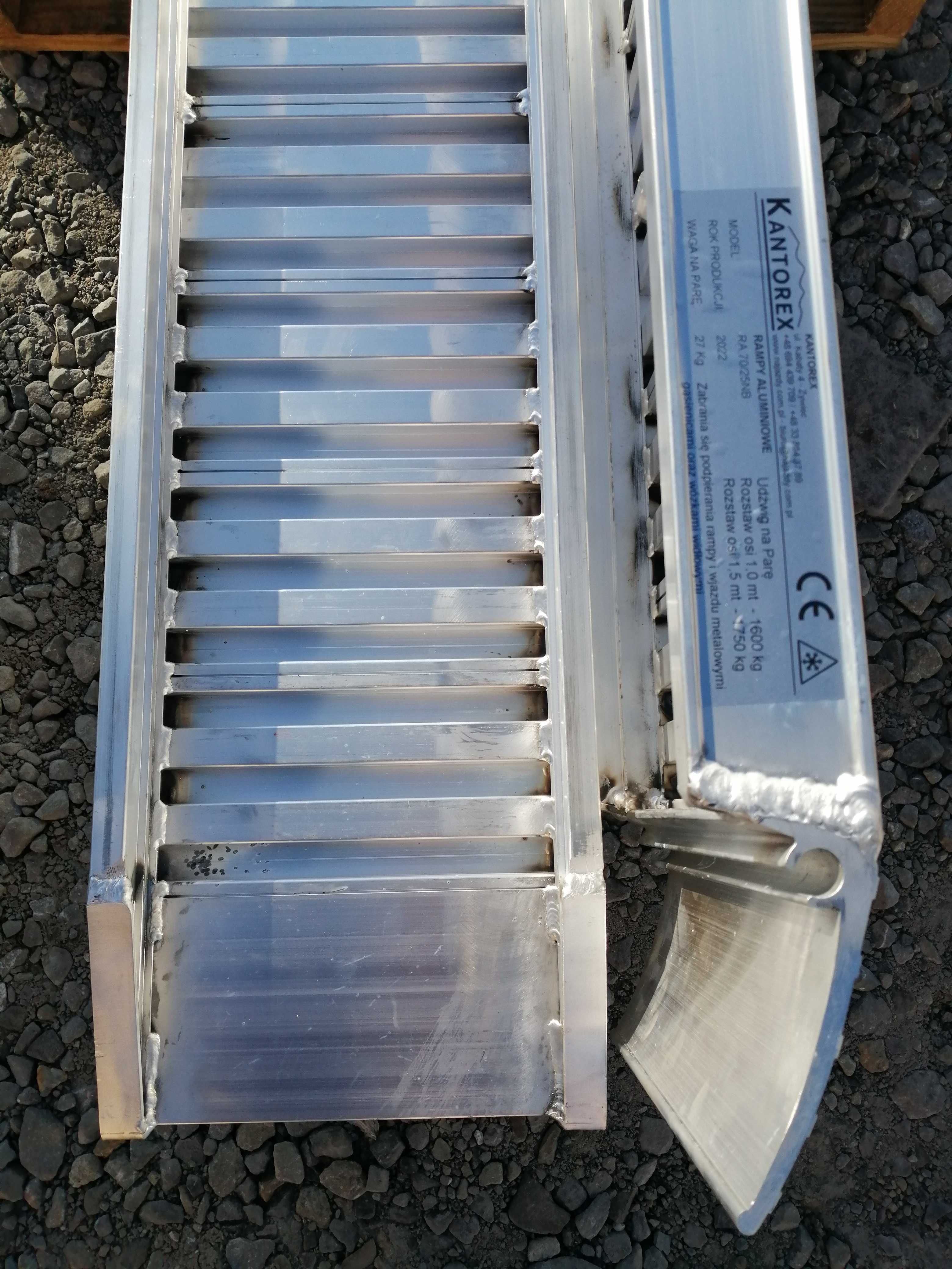 NAJAZDY ALUMINIOWE Rampy załadowcze 2,5m 1,7t od ręki, dostawa 1-2 dni