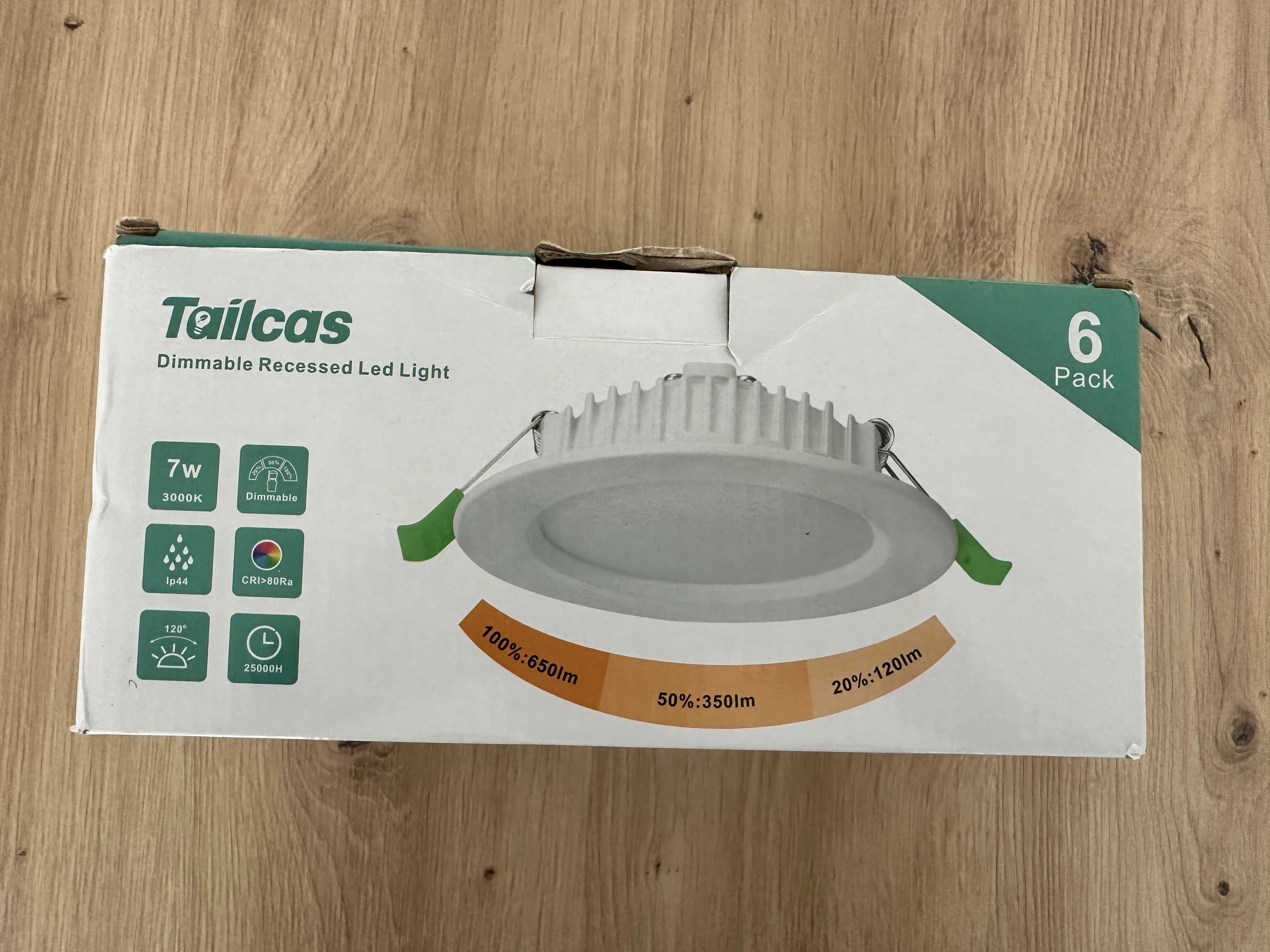 Conjunto 6 leds / focos redondos - novo na caixa