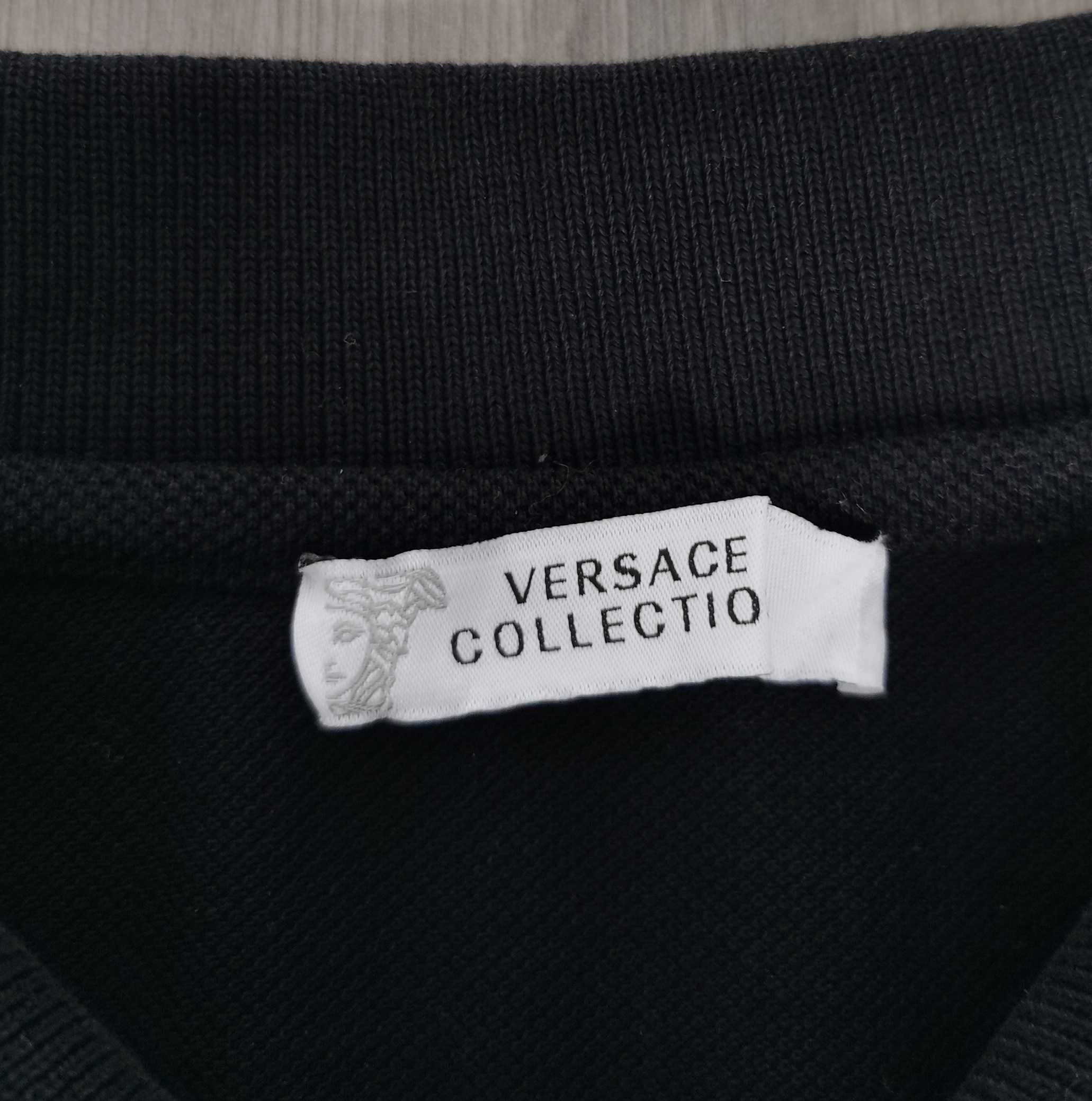 T-shirt polo Versace wyszywane logo rozmiar XL/XXL black czarny
