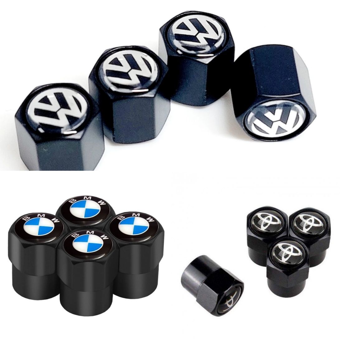Колпачки на ниппеля автоколес с логотипом Toyota,BMW,Volkswagen