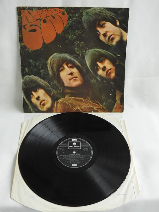 The Beatles Rubber Soul 1965 LP Британская пластинка UK EX re 1973