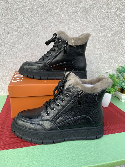 Черевики жіночі кожані   чорні зимові р 36.37.38.38.49.41