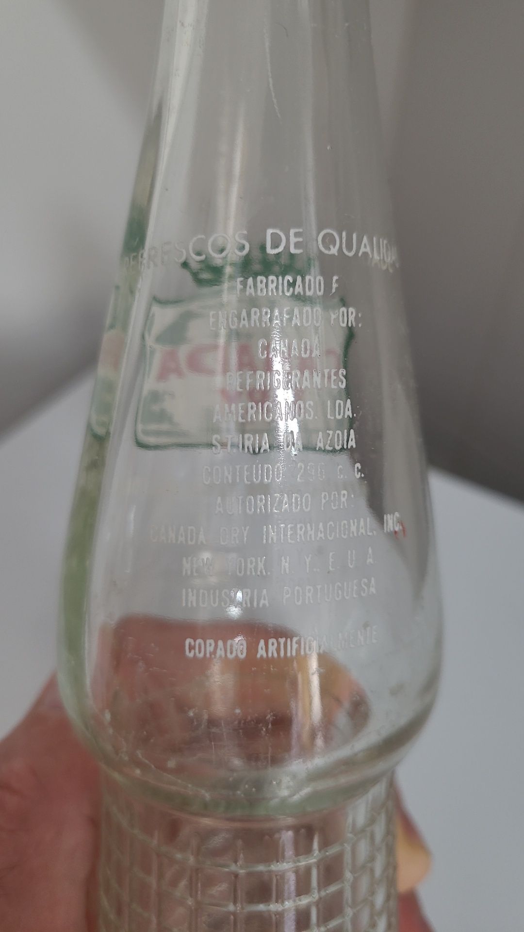 Garrafa antiga Canada Dry