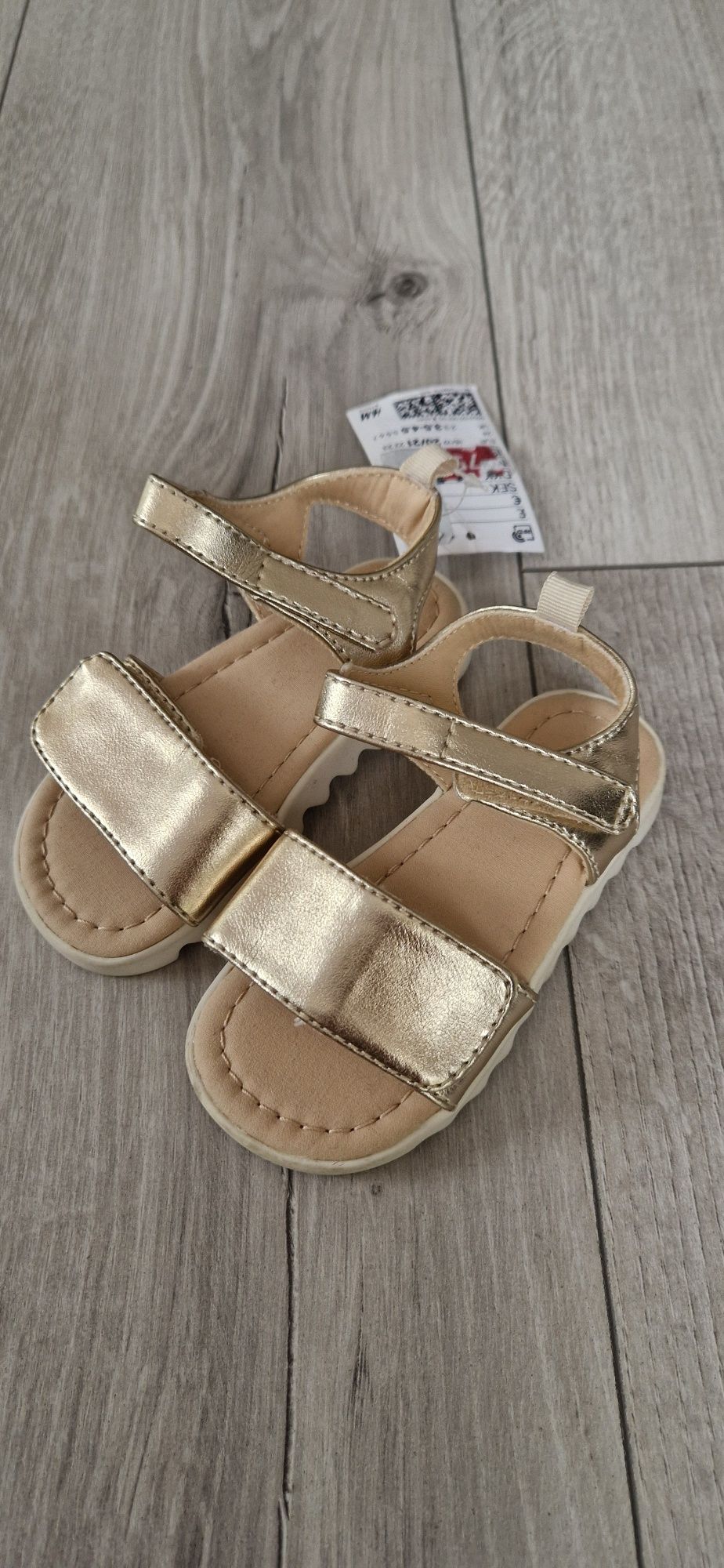 H&M złote sandałki sandały