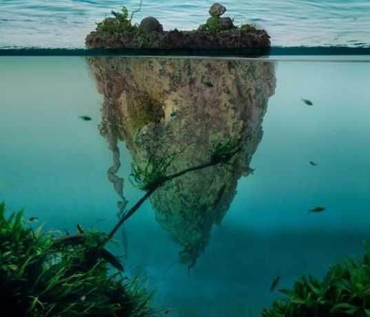 Ilhas Avatar flutuantes em rocha Lightstone