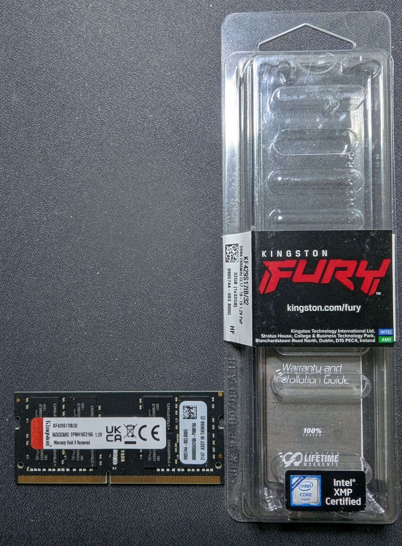 SODIMM KF429S17IB/32 оперативна пам'ять Kingston FURY Impact