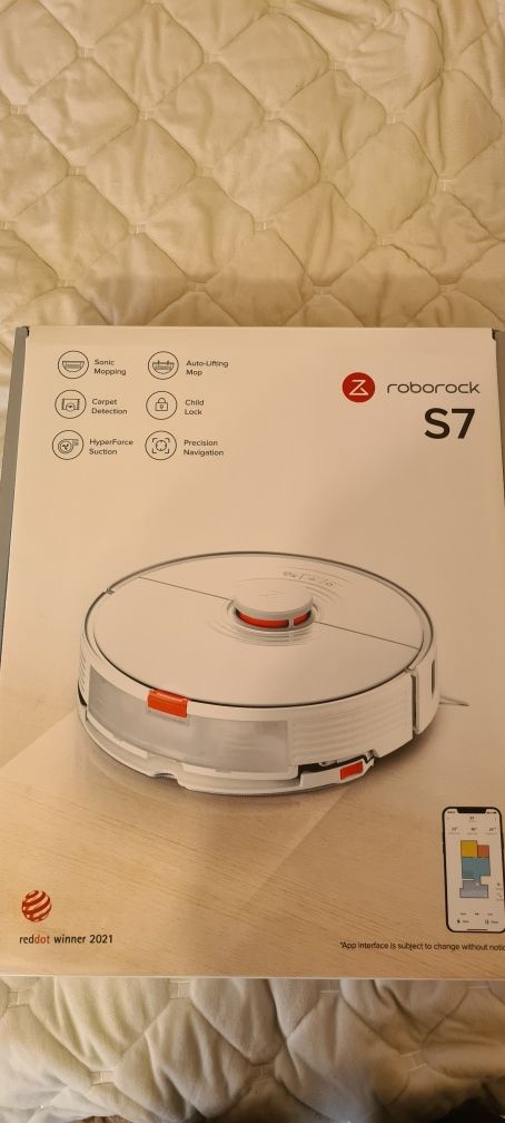 Робот-пилосос з вологим прибиранням RoboRock Vacuum Cleaner S7 White