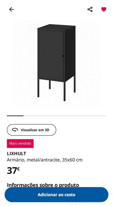 IKEA 2 armários LIXHULT e sapateira JANO