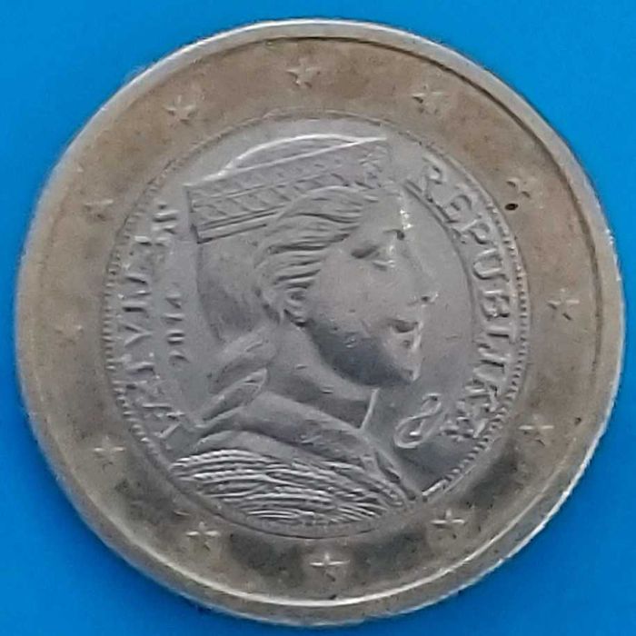 1 Euro de 2014 da Letónia