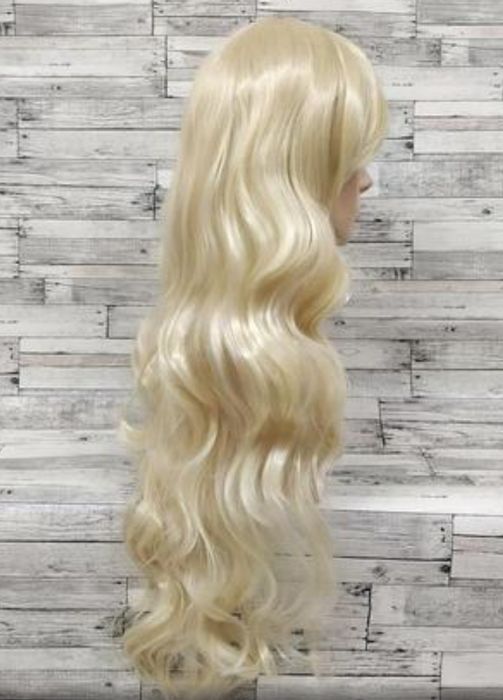 Парик черный длинный 75 см,блонд длинный