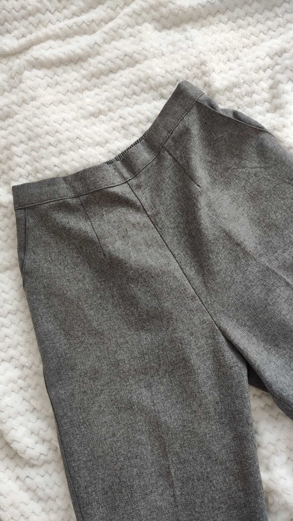 Szare spodnie garniturowe vintage rozm. XS