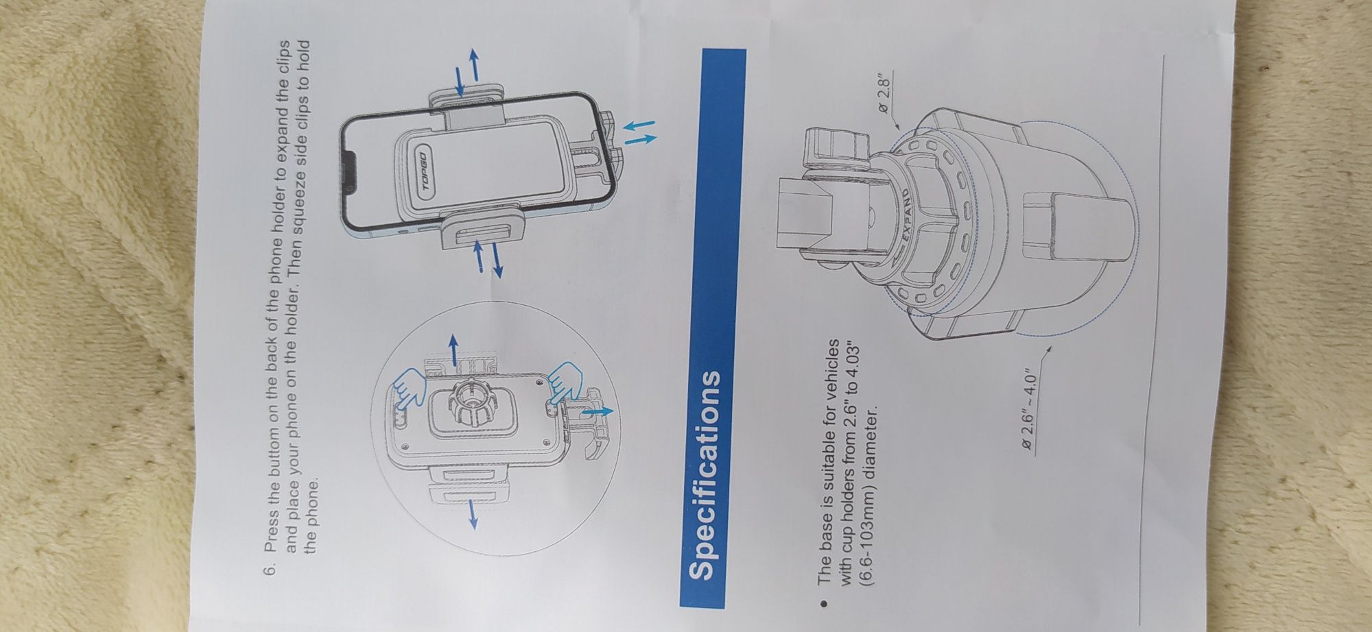 Тримач для телефону у підстаканник авто