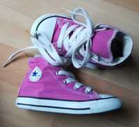 Różowe trampki Converse All Star Eur 23 14cm wysokie