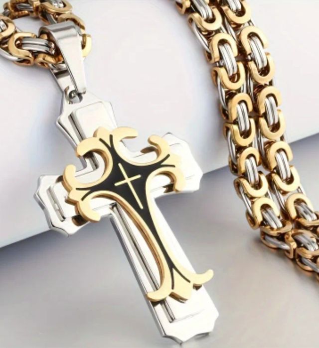 Стильний чоловічий багатошаровий кулон на шию