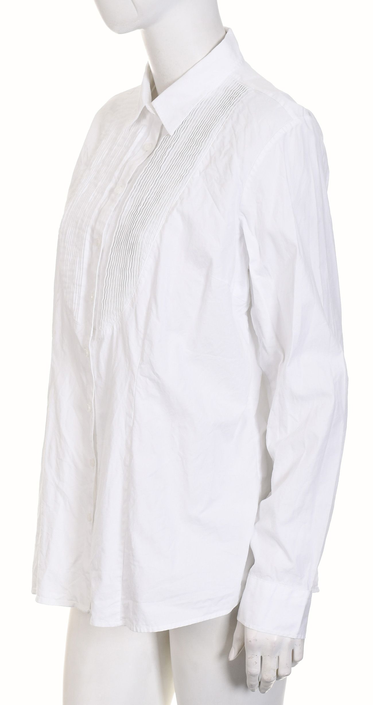 CHARLES TYRWHITT taliowana biała koszula damska z gorsem bawełna r. 46