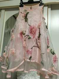 Платье розовое рост 120