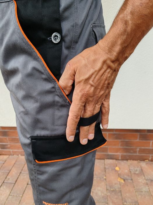 Nowe spodnie ogrodniczki Professional Grey rozm 50 177/88cm.