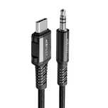 Acefast kabel audio Usb Typ C - 3,5mm mini jack (męski) 1,2m, Aux czar