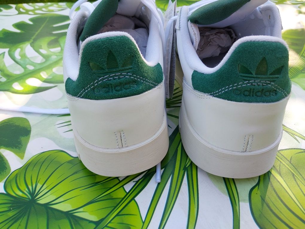 Adidas Supercourt nowe białe zielone 44 2/3
