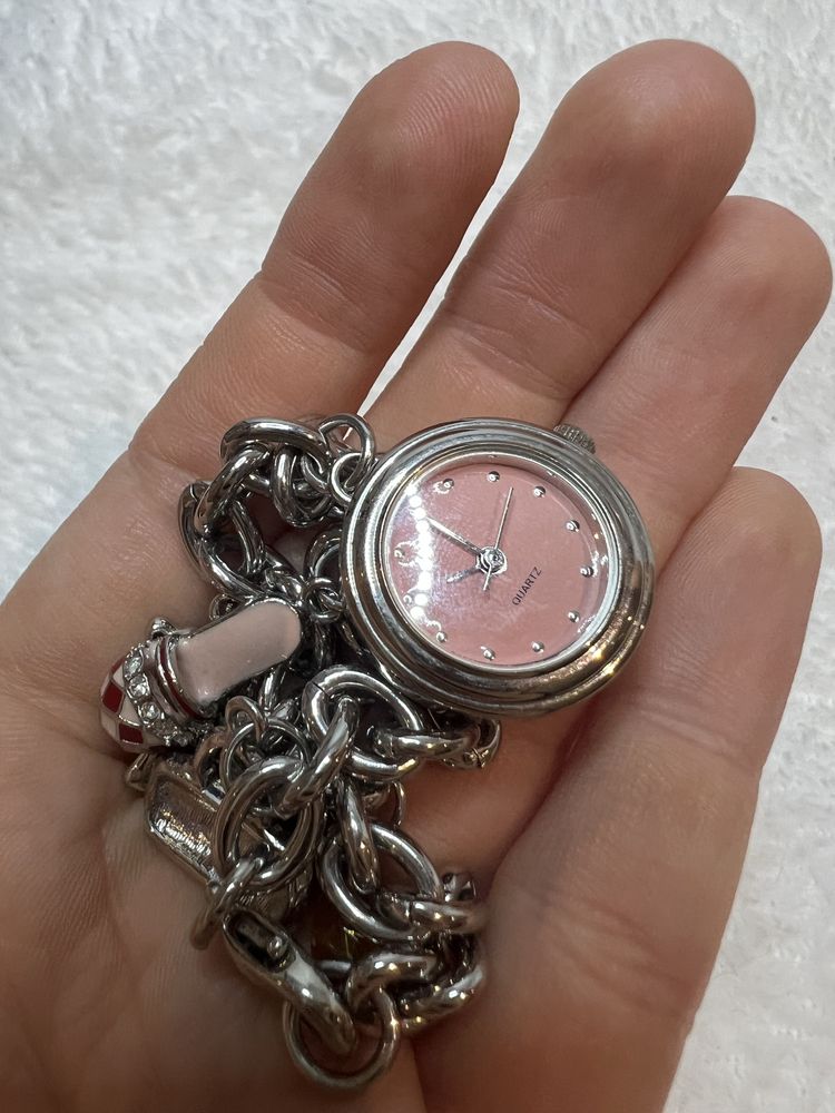 Bransoletka zegarek Quartz zawieszki wisiorki kolorowa multicolor 28