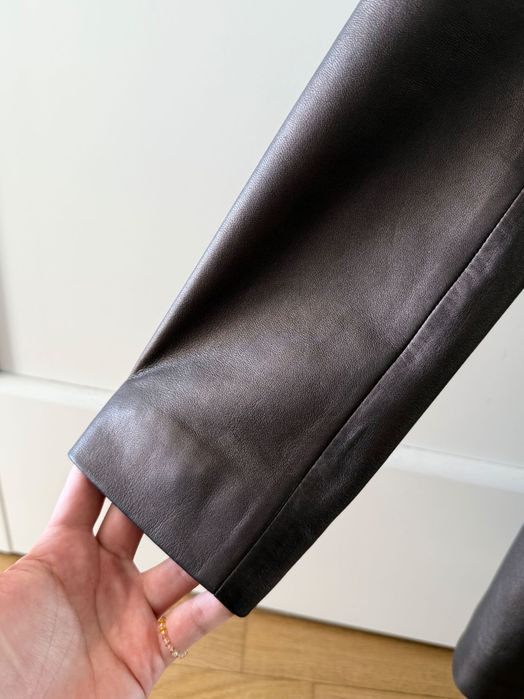 Massimo Dutti шкіряний піджак блейзер