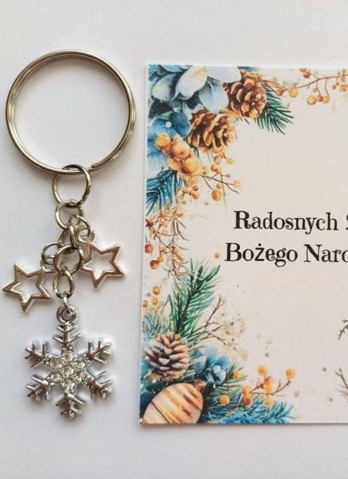 Breloczek świąteczny śnieżka