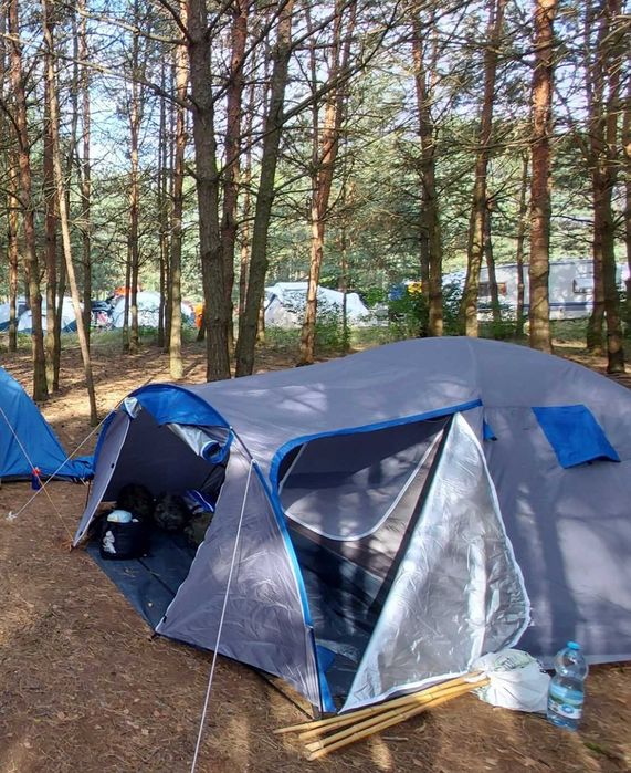 Nowy 2w1 Namiot Rodzinny Turystyczny Kempingowy 4 osobowy + GRATIS