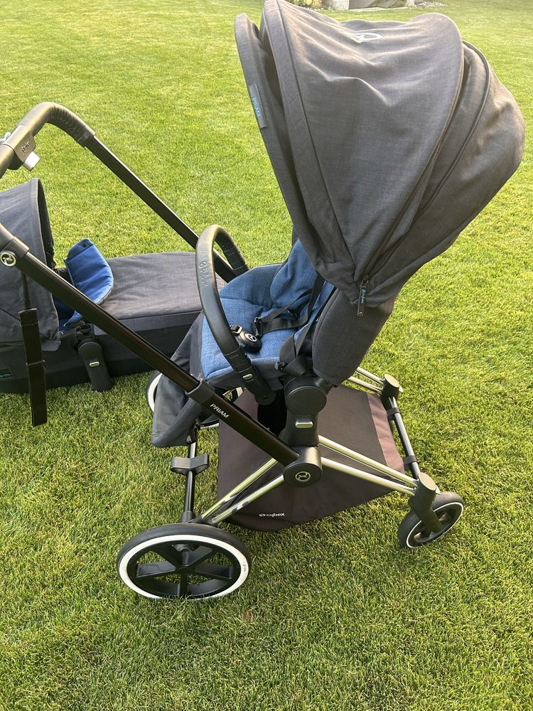 Wózek dzecięcy cybex piram z siedziskiem lux 2w1 granat