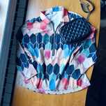 48 4XL wygodna bluza damska we wzory elegancka z suwakiem na wiosnę la