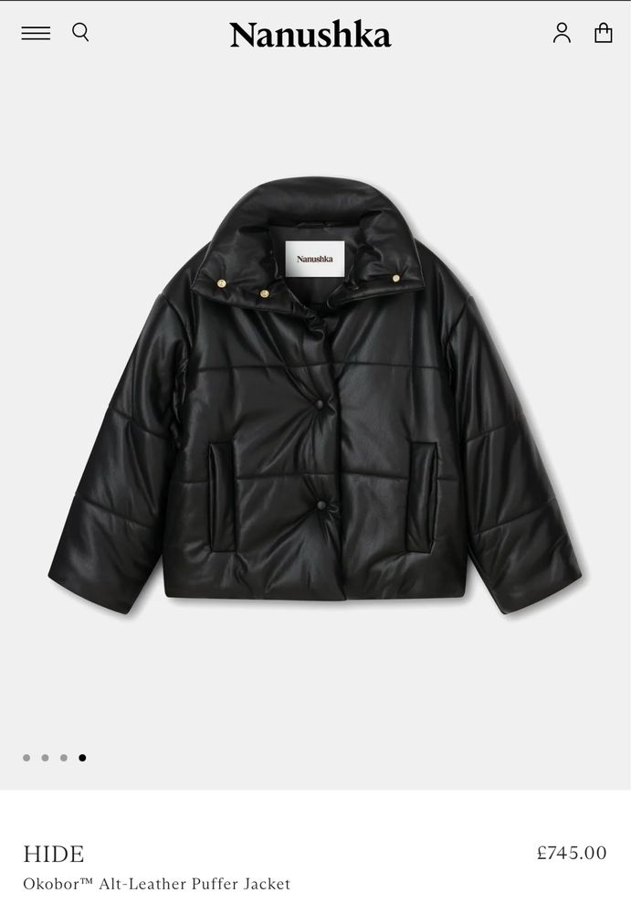 Nanushka hide puffer jacket  Куртка зі штучної шкіри
