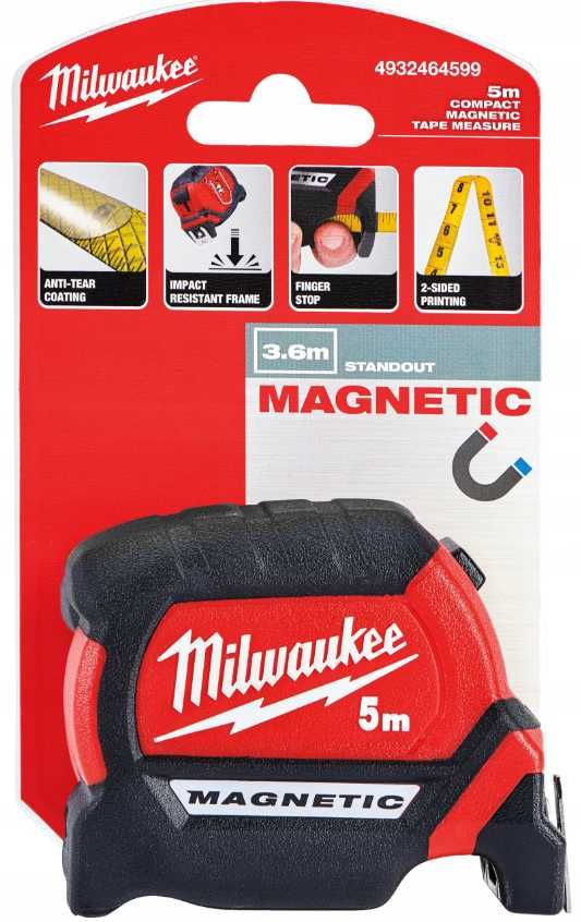 Рулетка магнітна Milwaukee Magnetic GEN III 5м, 8м, 10м