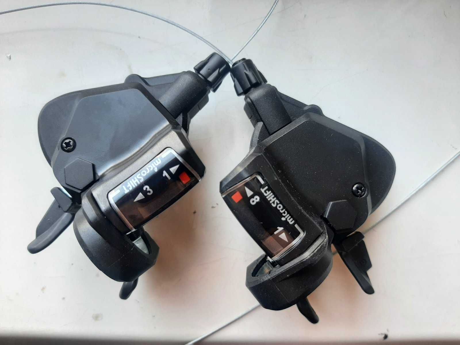 Моноблоки, тріскачки  -Shimano ST-EF500, Shimano SL-RS35, MicroShift