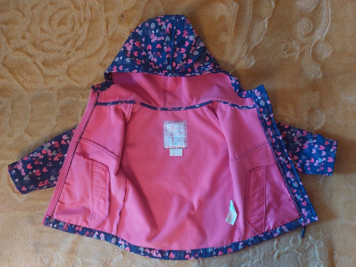 Kurtka wiosenna softshell dla dziewczynki 86