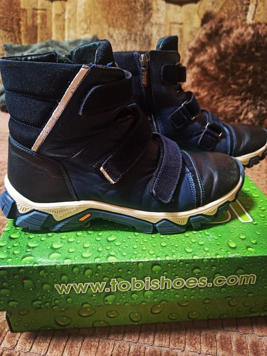 Синие ботинки на мальчика Tobi