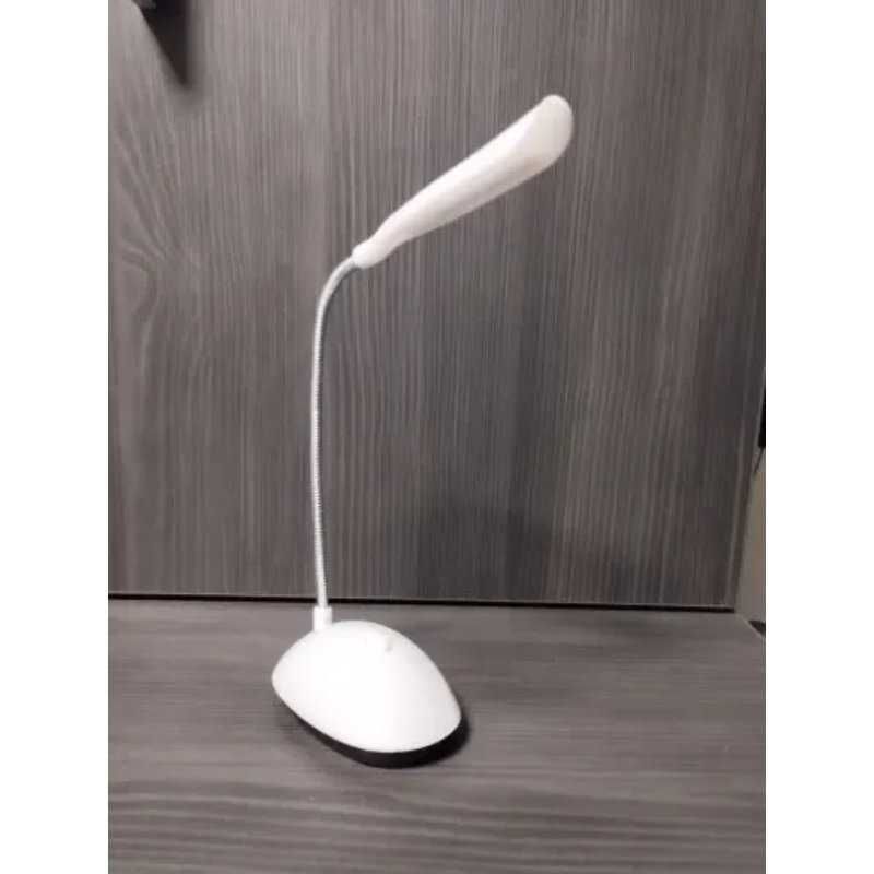 Lampka nocna LED na biurko szafkę stolik regulowana biała white 3xAAA