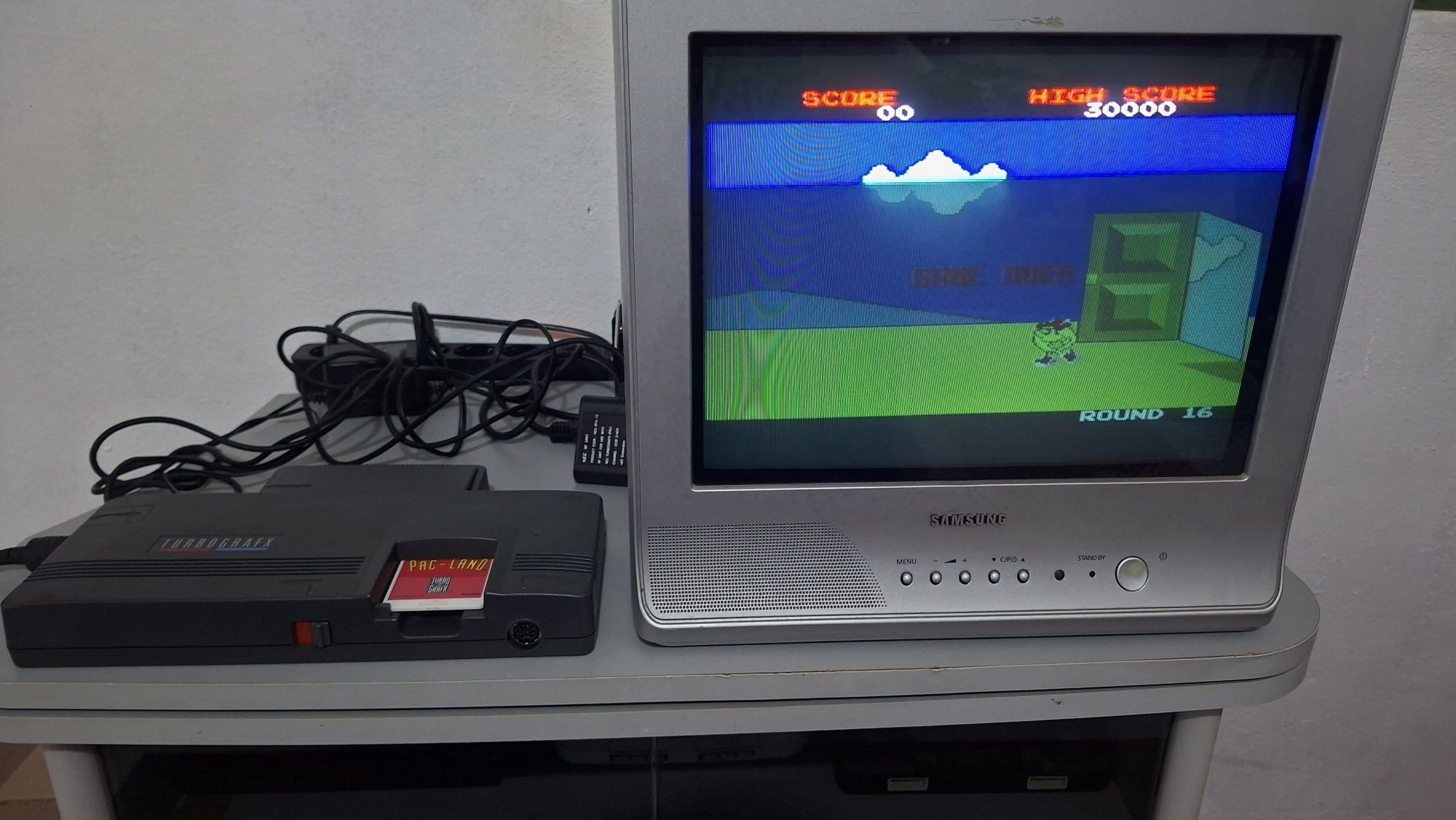 Turbografx completo funcionando perfeitamente com 3 jogos completo