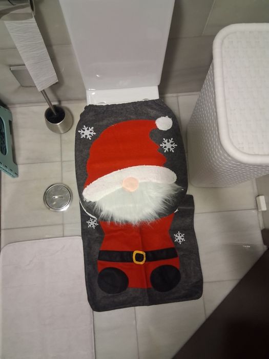 Tapete e capa tampo sanita Natal