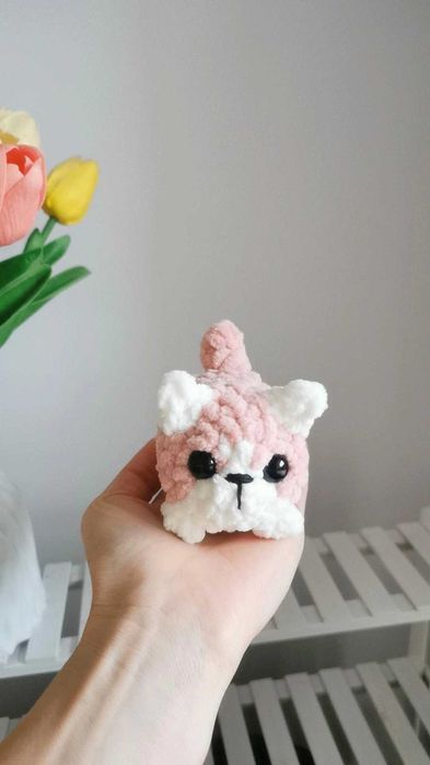 Kotek na szydełku handmade, dekoracja