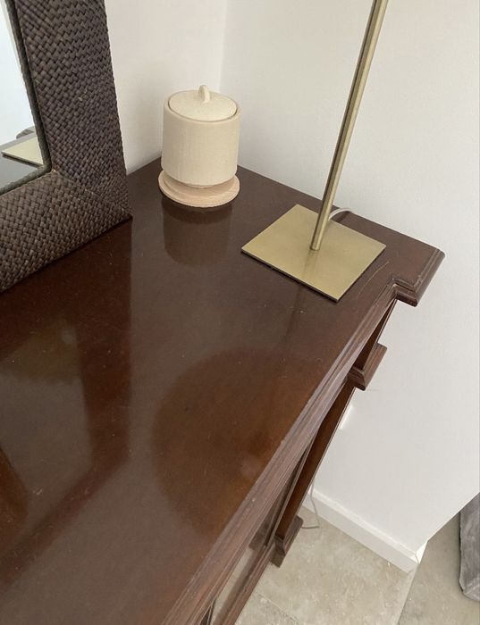 Consola madeira com portas & gavetas